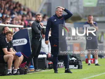 FC Halifax Town manager Chris Millington during the Vanarama National League match between Hartlepool United and FC Halifax Town at Victoria...