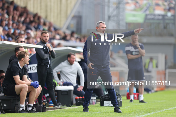 FC Halifax Town manager Chris Millington during the Vanarama National League match between Hartlepool United and FC Halifax Town at Victoria...