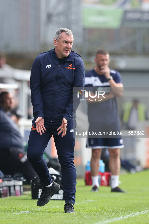 FC Halifax Town manager Chris Millington during the Vanarama National League match between Hartlepool United and FC Halifax Town at Victoria...