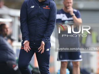 FC Halifax Town manager Chris Millington during the Vanarama National League match between Hartlepool United and FC Halifax Town at Victoria...