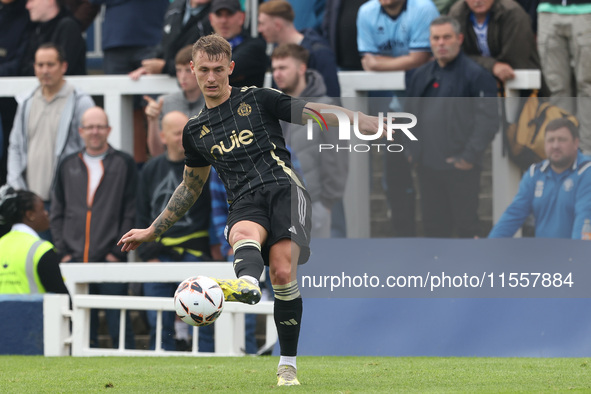 FC Halifax Town's Will Smith is in action during the Vanarama National League match between Hartlepool United and FC Halifax Town at Victori...