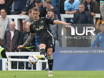 FC Halifax Town's Will Smith is in action during the Vanarama National League match between Hartlepool United and FC Halifax Town at Victori...