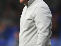 Hartlepool manager Darren Sarll during the Vanarama National League match between Hartlepool United and FC Halifax Town at Victoria Park in...