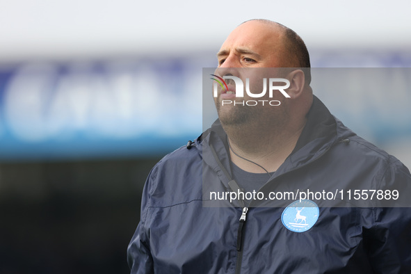 Hartlepool United physiotherapist Danny O'Connor during the Vanarama National League match between Hartlepool United and FC Halifax Town at...