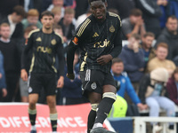 Andrew Oluwabori of FC Halifax Town is in action during the Vanarama National League match between Hartlepool United and FC Halifax Town at...