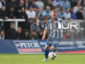 Adam Campbell of Hartlepool United during the Vanarama National League match between Hartlepool United and FC Halifax Town at Victoria Park...