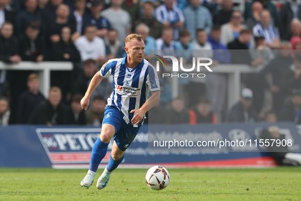 Adam Campbell of Hartlepool United during the Vanarama National League match between Hartlepool United and FC Halifax Town at Victoria Park...