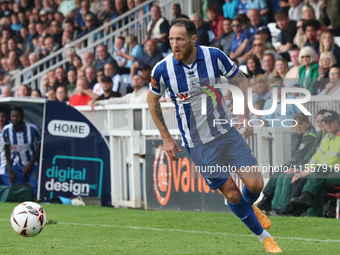 Hartlepool United's Tom Parkes is in action during the Vanarama National League match between Hartlepool United and FC Halifax Town at Victo...