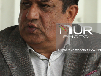 Hartlepool United Chairman Raj Singh during the Vanarama National League match between Hartlepool United and FC Halifax Town at Victoria Par...