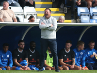 Hartlepool United Manager Darren Sarll shouts instructions during the Vanarama National League match between Hartlepool United and FC Halifa...