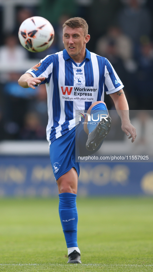 Hartlepool United's David Ferguson during the Vanarama National League match between Hartlepool United and FC Halifax Town at Victoria Park...