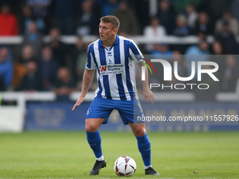 Hartlepool United's David Ferguson during the Vanarama National League match between Hartlepool United and FC Halifax Town at Victoria Park...