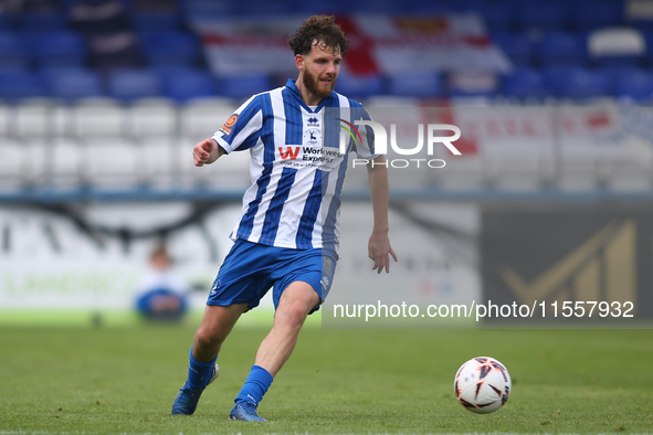 Hartlepool United's Anthony Mancini during the Vanarama National League match between Hartlepool United and FC Halifax Town at Victoria Park...