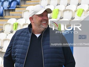 Manager Andy Woodman (Manager Bromley) prior to the Sky Bet League 2 match between Colchester United and Bromley at the Weston Homes Communi...