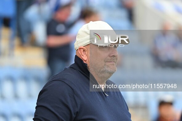 Manager Andy Woodman (Manager Bromley) during the Sky Bet League 2 match between Colchester United and Bromley at the Weston Homes Community...