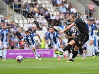 Michael Cheek (9 Bromley) scores from the penalty spot to make it 0-1 during the Sky Bet League 2 match between Colchester United and Bromle...