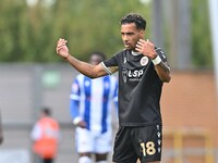 Corey Whitely (18 Bromley) gestures during the Sky Bet League 2 match between Colchester United and Bromley at the Weston Homes Community St...