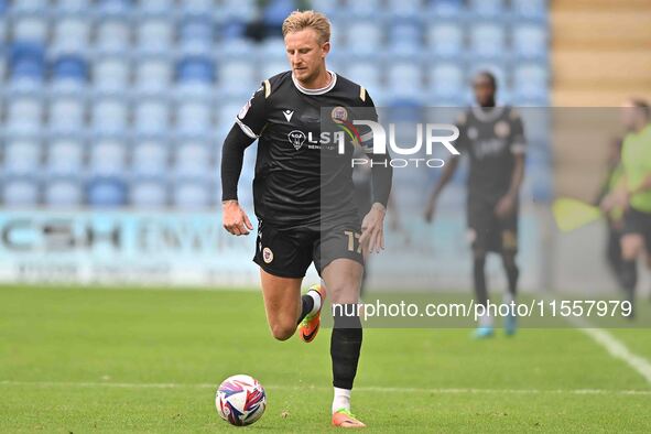 Byron Webster (17 Bromley) goes forward during the Sky Bet League 2 match between Colchester United and Bromley at the Weston Homes Communit...