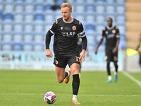 Byron Webster (17 Bromley) goes forward during the Sky Bet League 2 match between Colchester United and Bromley at the Weston Homes Communit...