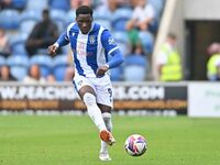 Samson Tovide (9 Colchester United) passes the ball during the Sky Bet League 2 match between Colchester United and Bromley at the Weston Ho...