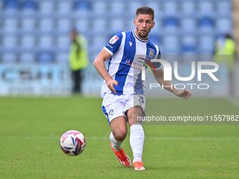 Ellis Landolo (3 Colchester United) passes the ball during the Sky Bet League 2 match between Colchester United and Bromley at the Weston Ho...