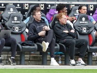 Milton Keynes Dons manager Michael Williamson and Dean Lewington before the Sky Bet League 2 match between MK Dons and Walsall at Stadium MK...