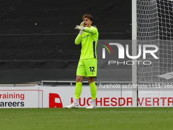 Walsall's keeper Sam Hornby during the first half of the Sky Bet League 2 match between MK Dons and Walsall at Stadium MK in Milton Keynes,...