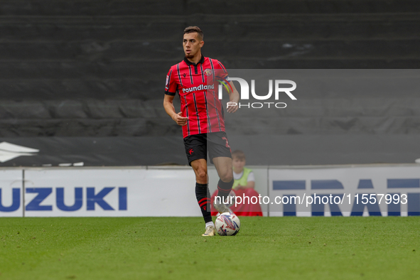 Walsall's captain Taylor Allen during the first half of the Sky Bet League 2 match between MK Dons and Walsall at Stadium MK in Milton Keyne...