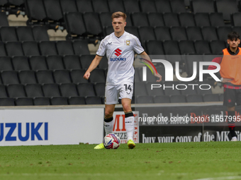 Milton Keynes Dons' Joe Tomlinson during the first half of the Sky Bet League 2 match between MK Dons and Walsall at Stadium MK in Milton Ke...