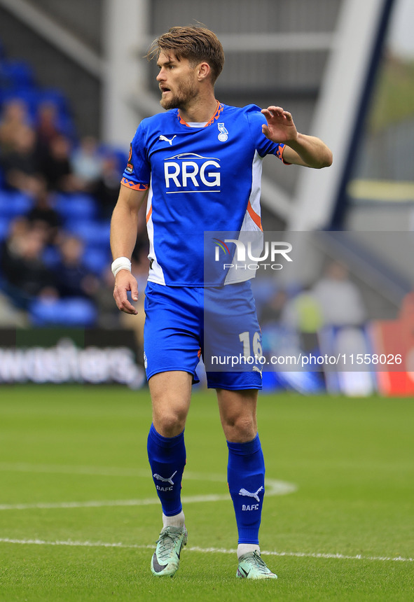 Charlie Raglan of Oldham Athletic Association Football Club during the Vanarama National League match between Oldham Athletic and Southend U...