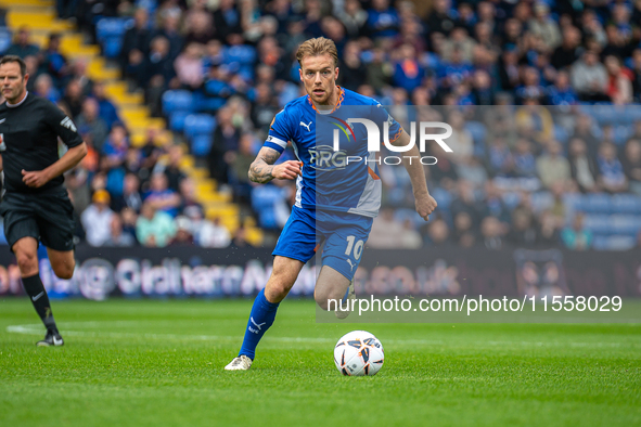 Tom Conlon of Oldham Athletic during the Vanarama National League match between Oldham Athletic and Southend United at Boundary Park in Oldh...