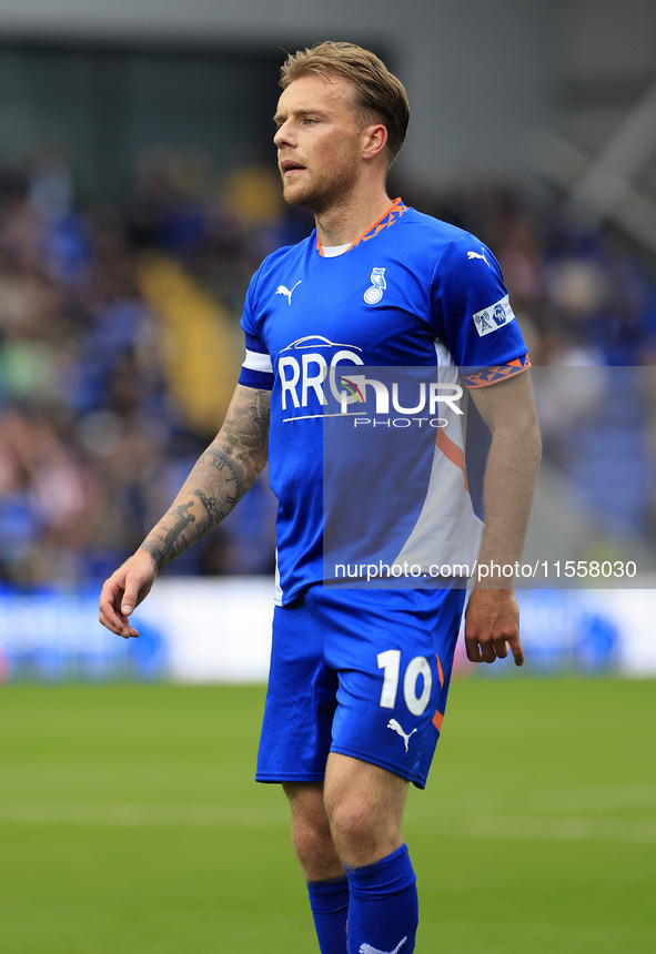 Tom Conlon of Oldham Athletic Association Football Club during the Vanarama National League match between Oldham Athletic and Southend Unite...