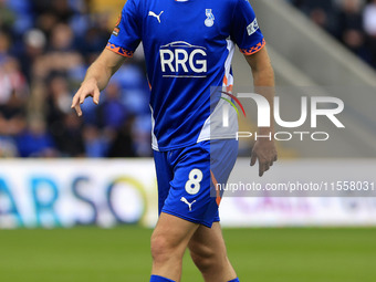 Josh Lundstram of Oldham Athletic Association Football Club during the Vanarama National League match between Oldham Athletic and Southend U...