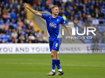 Josh Lundstram of Oldham Athletic Association Football Club during the Vanarama National League match between Oldham Athletic and Southend U...