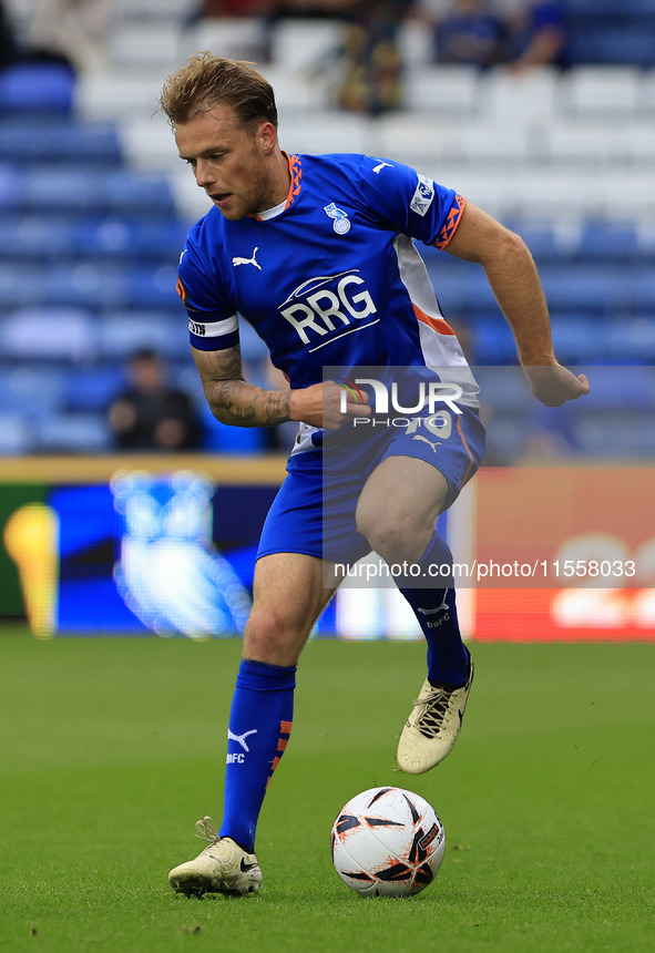 Tom Conlon of Oldham Athletic Association Football Club during the Vanarama National League match between Oldham Athletic and Southend Unite...