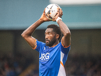 Oldham Athletic's Manny Monthe during the Vanarama National League match between Oldham Athletic and Southend United at Boundary Park in Old...