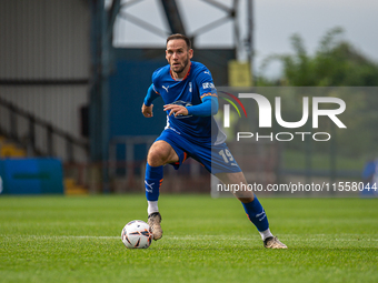 Oldham Athletic's Dan Gardner during the Vanarama National League match between Oldham Athletic and Southend United at Boundary Park in Oldh...