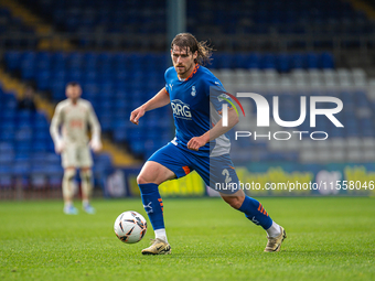 Oldham Athletic's Reagan Ogle during the Vanarama National League match between Oldham Athletic and Southend United at Boundary Park in Oldh...