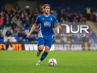 Oldham Athletic's Reagan Ogle during the Vanarama National League match between Oldham Athletic and Southend United at Boundary Park in Oldh...