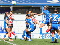 Rebecca Holloway of Birmingham heads the ball to safety during the FA Women's Championship match between Birmingham City and Sunderland at S...