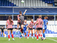 Demi Lambourne of Sunderland attempts to intercept the corner ball during the FA Women's Championship match between Birmingham City and Sund...