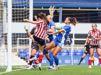 #19, Tegan McGowan of Birmingham attempts to control the blocked header during the FA Women's Championship match between Birmingham City and...