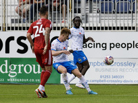 Ged Garner of Barrow scores their goal during the Sky Bet League 2 match between Barrow and Swindon Town at Holker Street in Barrow-in-Furne...