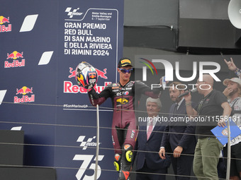 Arbilino Tony participates in the Gran Premio Red Bull di San Marino e della Riviera di Rimini Grand Prix Race MotoGP on Sunday at Misano Wo...