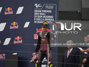 Arbilino Tony participates in the Gran Premio Red Bull di San Marino e della Riviera di Rimini Grand Prix Race MotoGP on Sunday at Misano Wo...