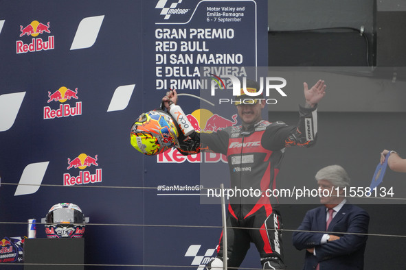 Canet Aron participates in the Gran Premio Red Bull di San Marino e della Riviera di Rimini Grand Prix Race MotoGP on Sunday at Misano World...