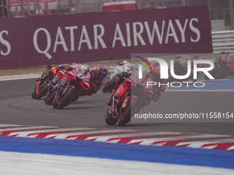 Francesco Bagnaia and Jorge Martin participate in the Gran Premio Red Bull di San Marino e della Riviera di Rimini Grand Prix Race MotoGP on...