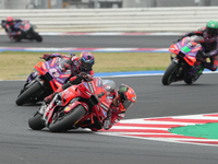 Francesco Bagnaia and Jorge Martin participate in the Gran Premio Red Bull di San Marino e della Riviera di Rimini Grand Prix Race MotoGP on...