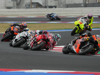 Brad Binder, Enea Bastianini, and Marc Marquez during the Gran Premio Red Bull di San Marino e della Riviera di Rimini Grand Prix Race MotoG...