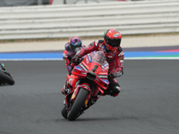 Francesco Bagnaia participates in the Gran Premio Red Bull di San Marino e della Riviera di Rimini Grand Prix Race MotoGP on Sunday at Misan...